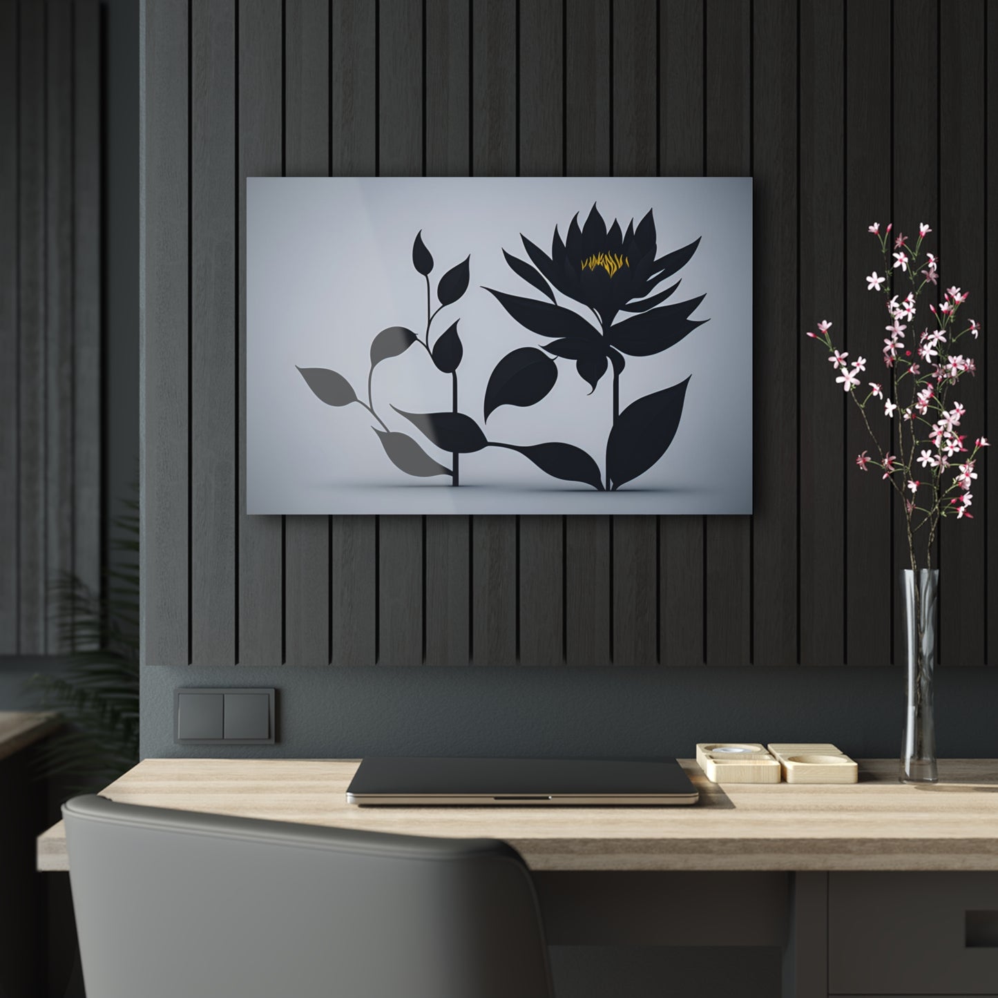 Dark Flower Acrylic Wall art Collection of Wall Art Panels portraying dark flowers with a gothic theme for those dark art lovers 2/6