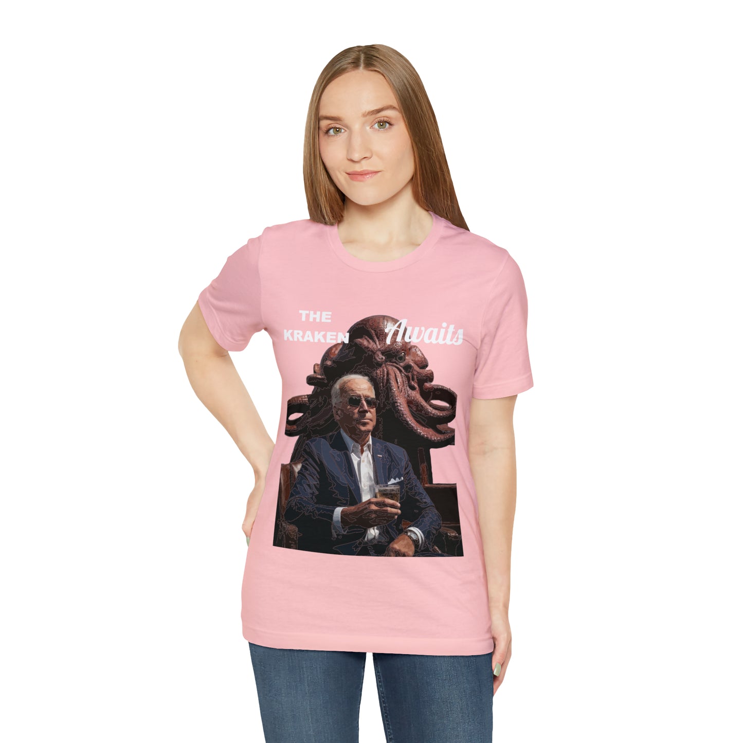 The Kraken Awaits Joe Biden tee shirt Unisex Jersey Short Sleeve Tee Powell release joe biden voter fraud trump t-shirt