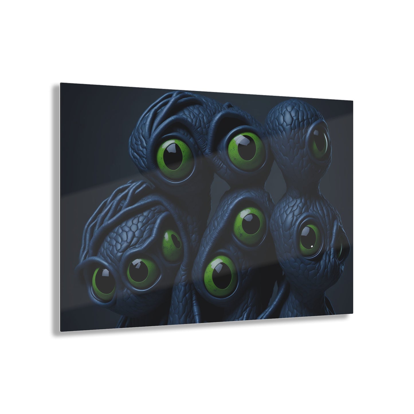 Besties in space Acrylic alien Wall Art Panels for best friends as gifts or for the kids room design v7