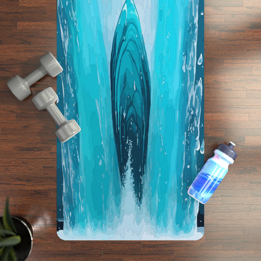 Arctic Ice design Rubber Yoga Mat for working out in style with artic ice design