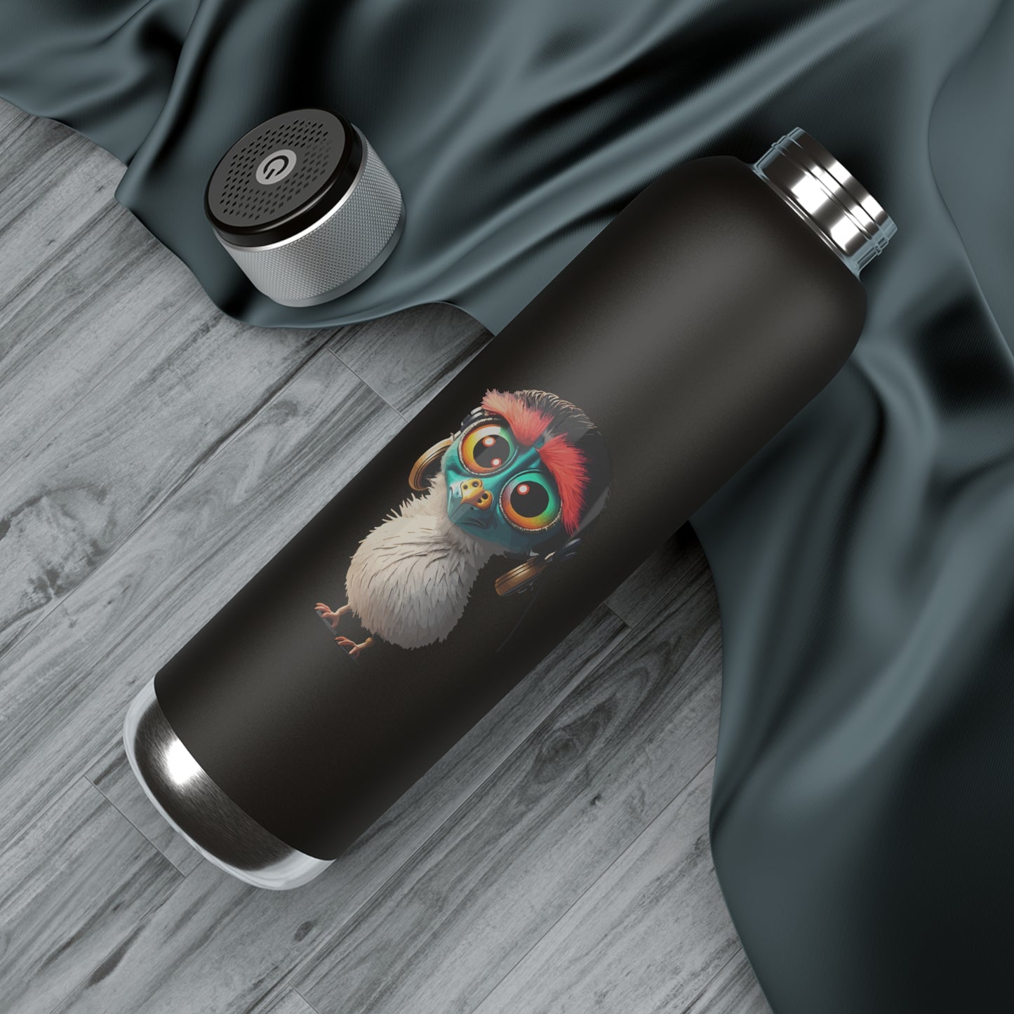 Bird Bluetooth Water Bottle 22oz headphones bird headphones built in bluetooth speaker copper vacuum infused cold drinks music lcd lights