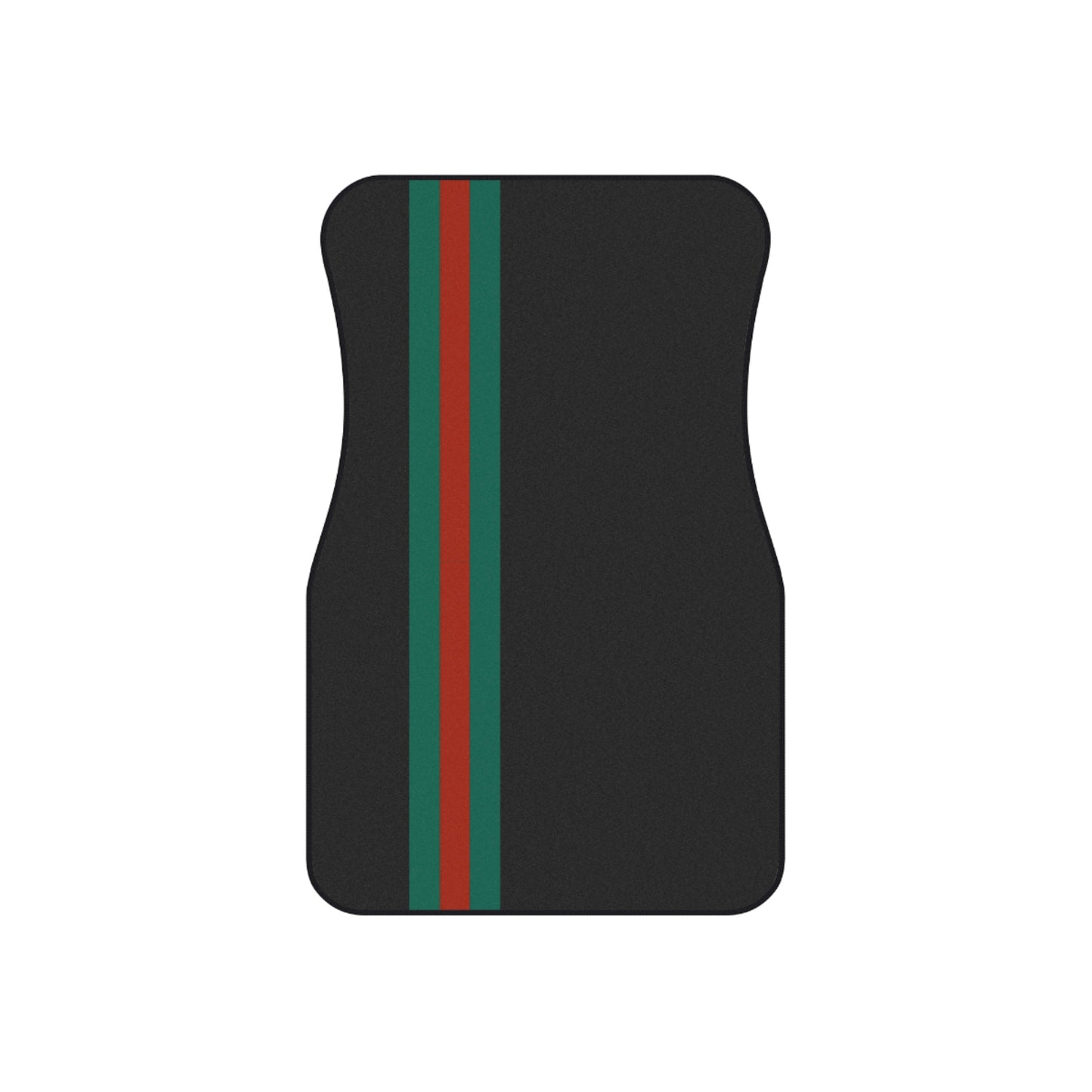 green and red Car Mats set of 4 car mats with green and red racing stripes