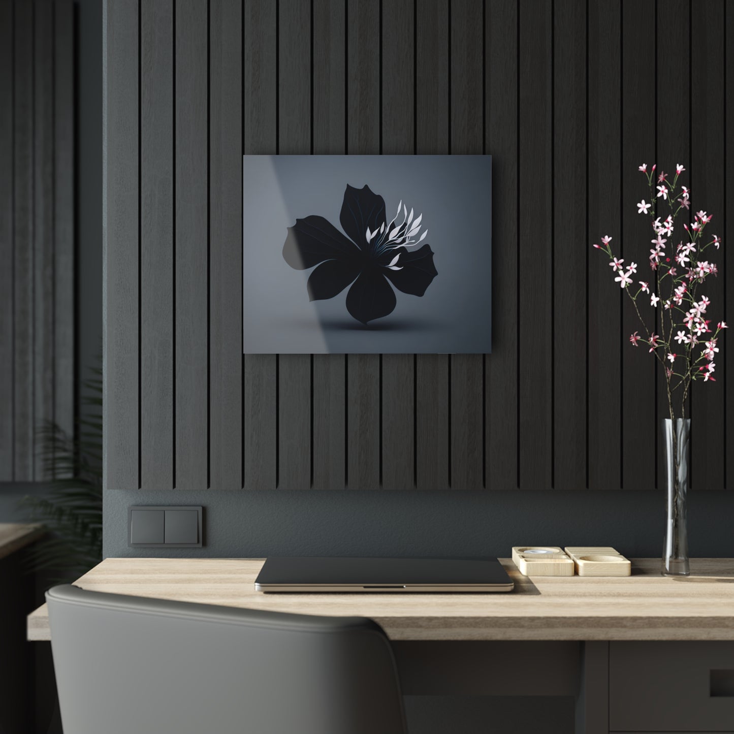 Dark Flower Acrylic Wall art Collection of Wall Art Panels portraying dark flowers with a gothic theme for those dark art lovers 3/6