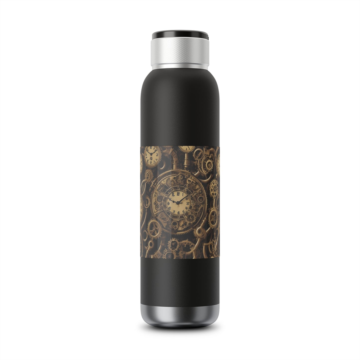 Steampunk Bluetooth Water Bottle Soundwave Copper Vacuum Audio Bottle 22oz water bottle with integrated bluetooth speaker for music