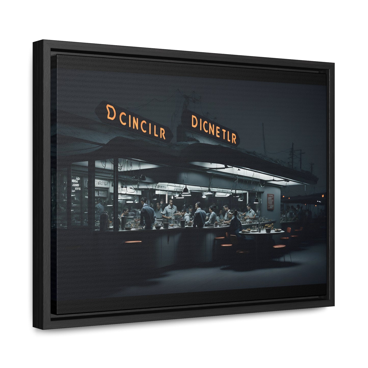 Drive-In Diner Dreams Nostalgic Dystopian Collection of Retro Wall Art Gallery Canvas Wraps Horizontal Frame v1/6