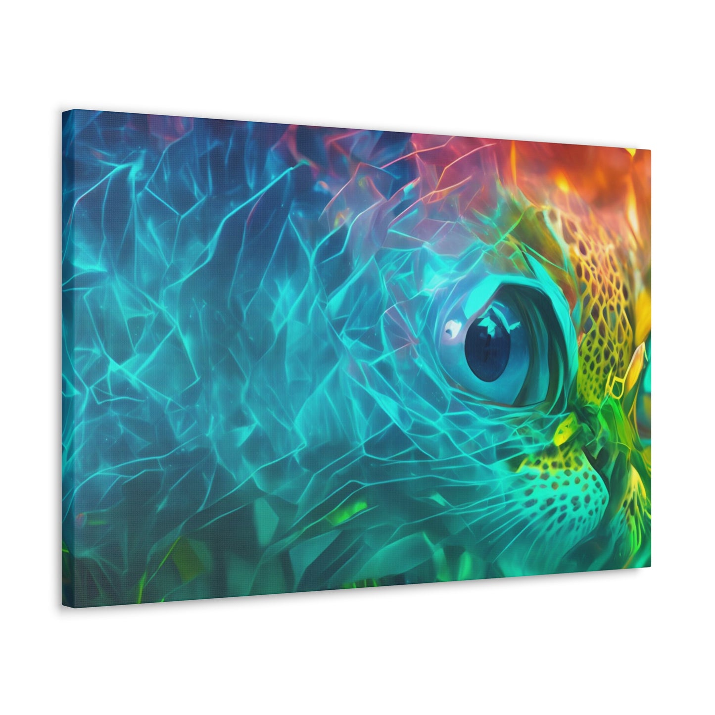 Rainbow wave stretched Canvas Gallery Wraps for the gameroom art gay gift for lgbtq lovers ally femme style art horizontal orientation v3