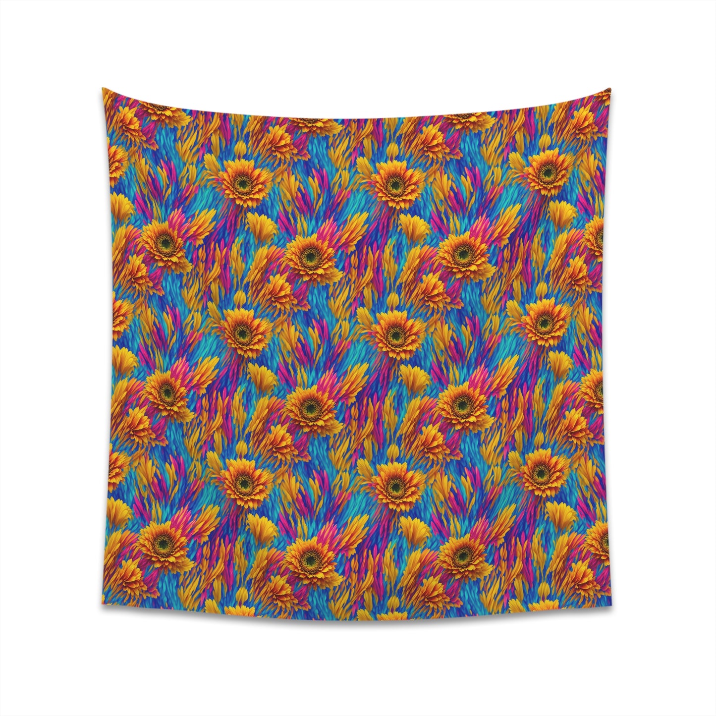 Rainbow Flower Tapestry for the wall for pride and celebrating inclusiveness lgbtq ally wall art gay wall art up to 100 inches show pride v2