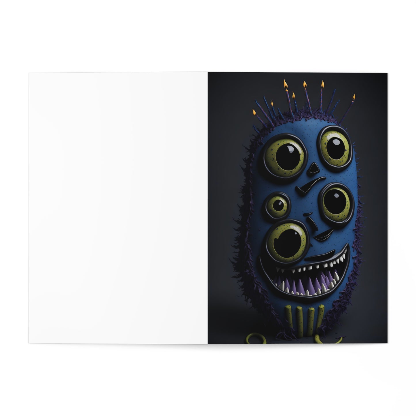 Happy Birthday Monster Greeting Cards (7 pcs) Design 10 of 15