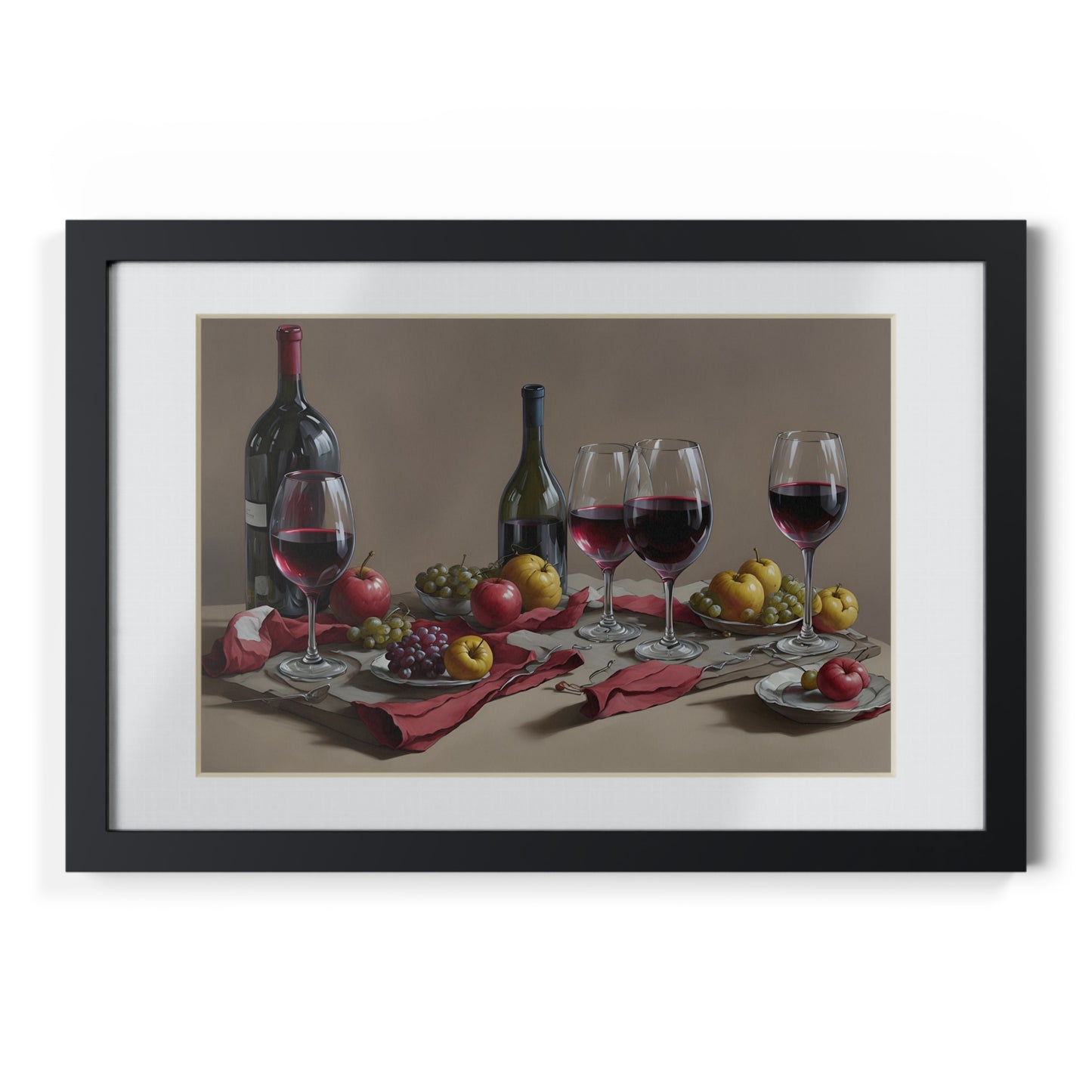 Wine framed art bar gift for mom black for the kitchen dining poster v4