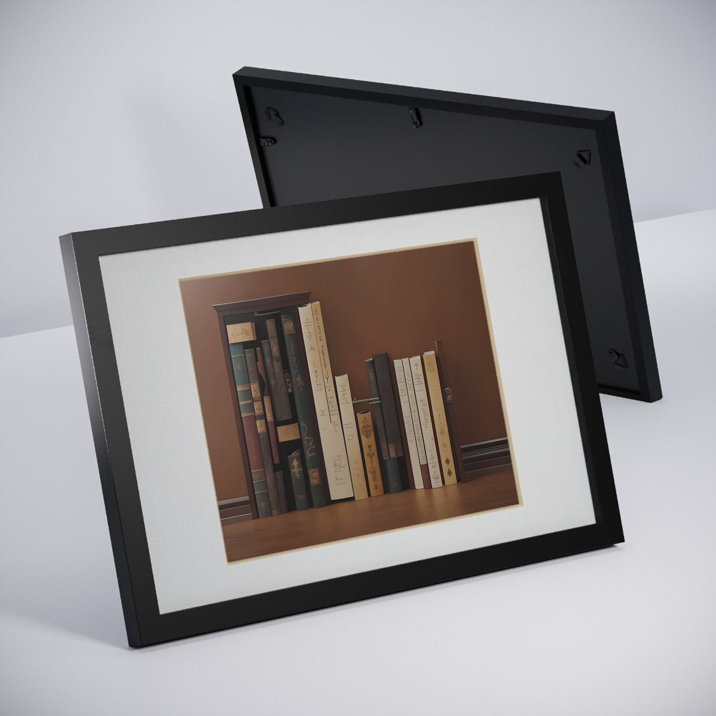 Unhidden door framed art library bookshelf studio study office poster teacher v2