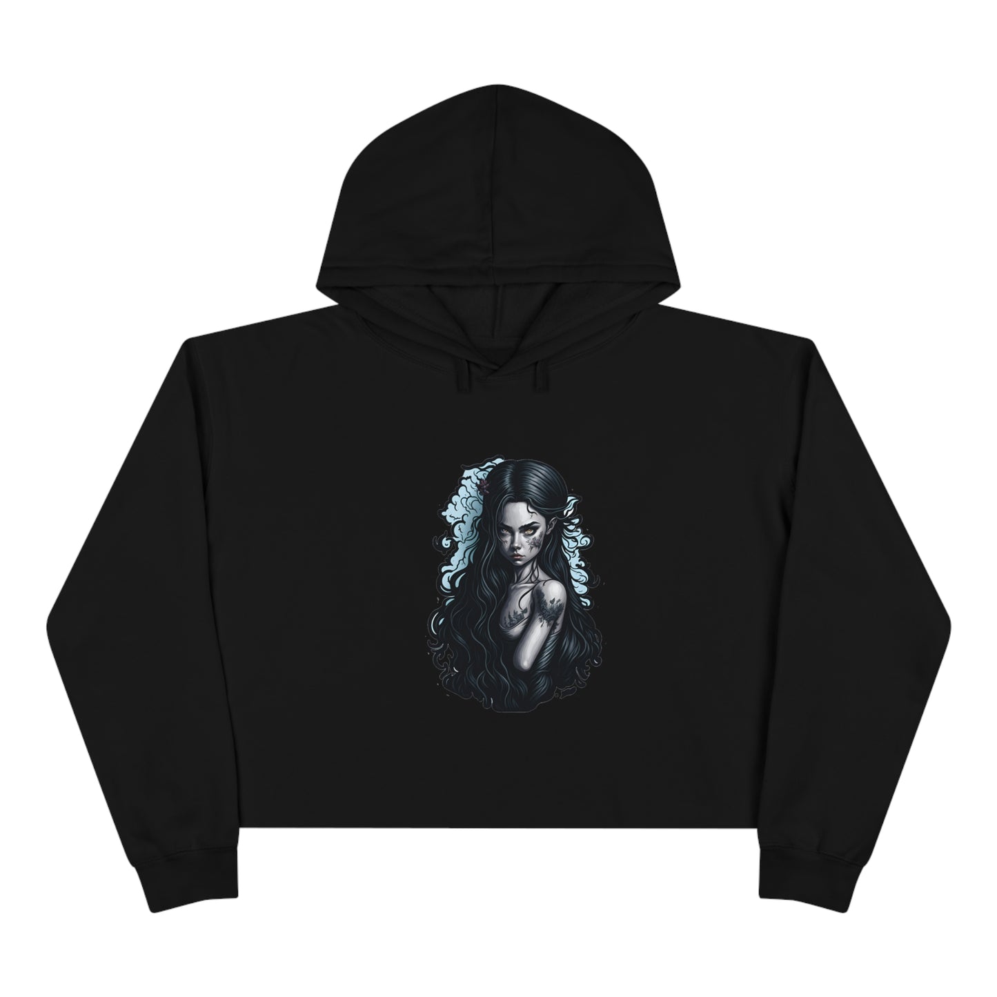 Dark Alice Crop Hoodie for Goth alice in wonderland fans Gothic wonderland alternative alice in alternative wonderland v4