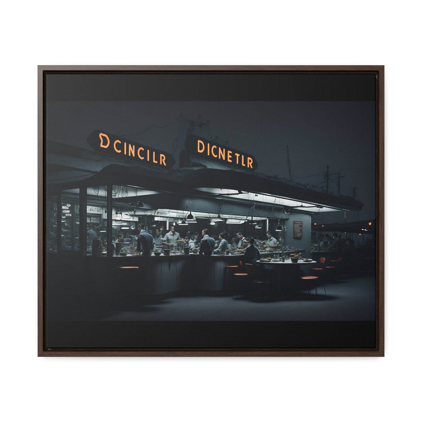 Drive-In Diner Dreams Nostalgic Dystopian Collection of Retro Wall Art Gallery Canvas Wraps Horizontal Frame v1/6