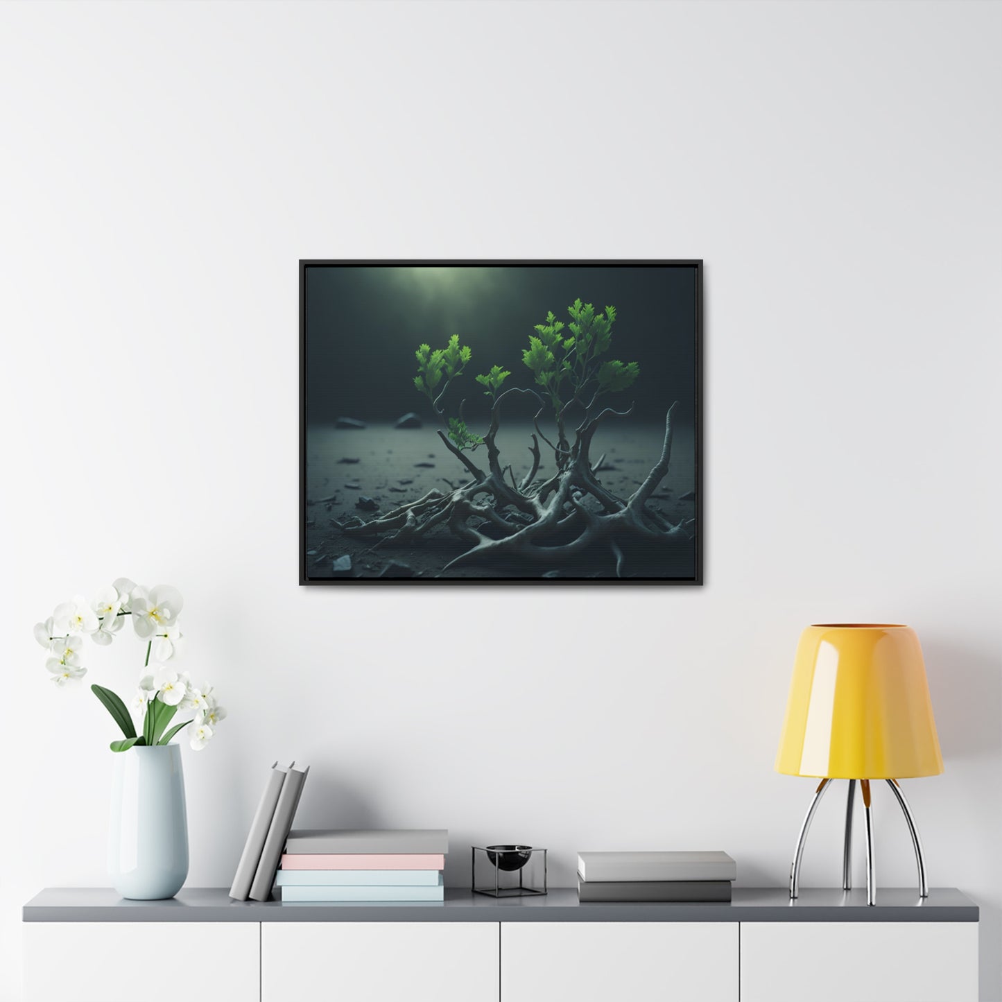 New life Gallery Canvas Wrap artwork depicting a fresh start at life in a barren wasteland