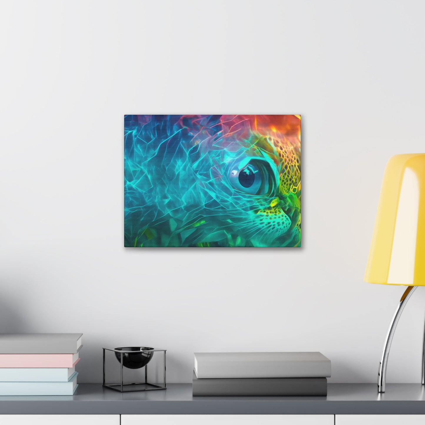 Rainbow wave stretched Canvas Gallery Wraps for the gameroom art gay gift for lgbtq lovers ally femme style art horizontal orientation v3