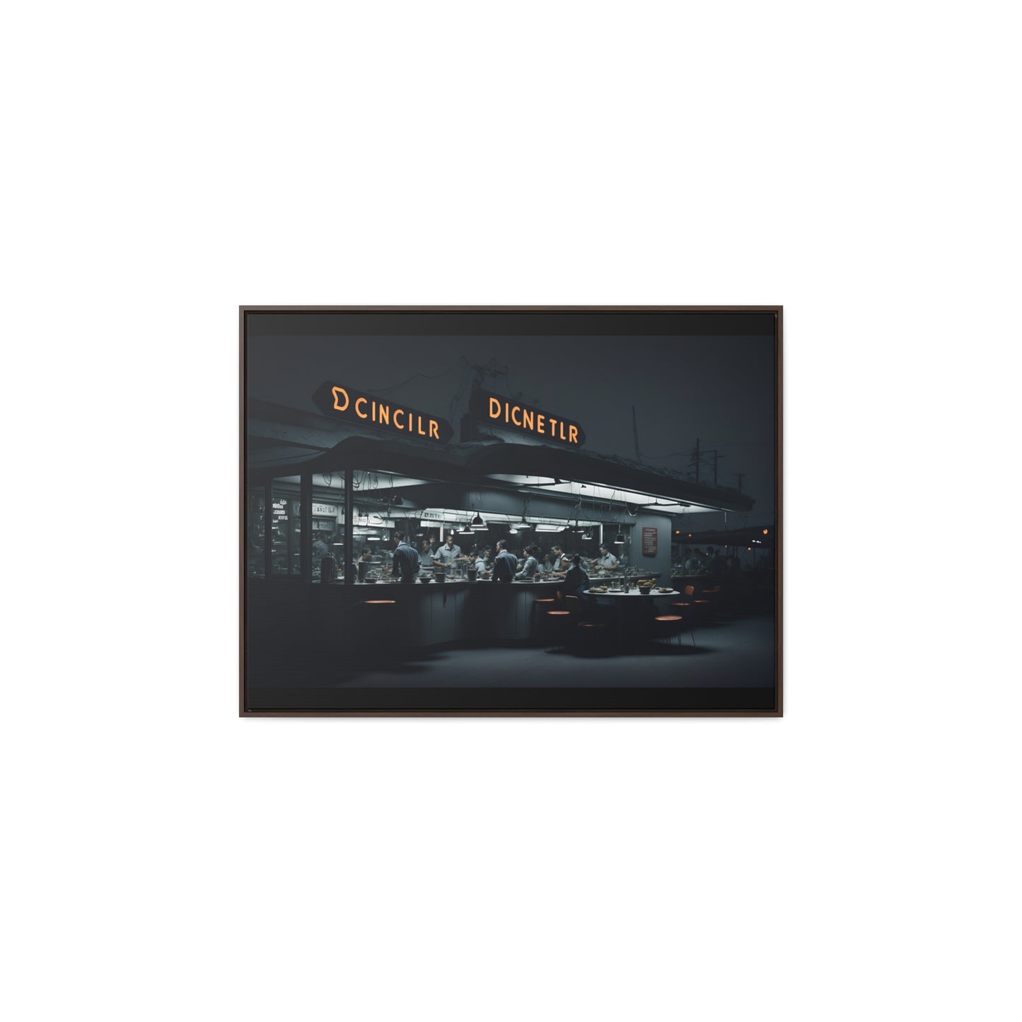 Drive-In Diner Dreams Nostalgic Dystopian Collection of Retro Wall Art Gallery Canvas Wraps Horizontal Frame v1/6