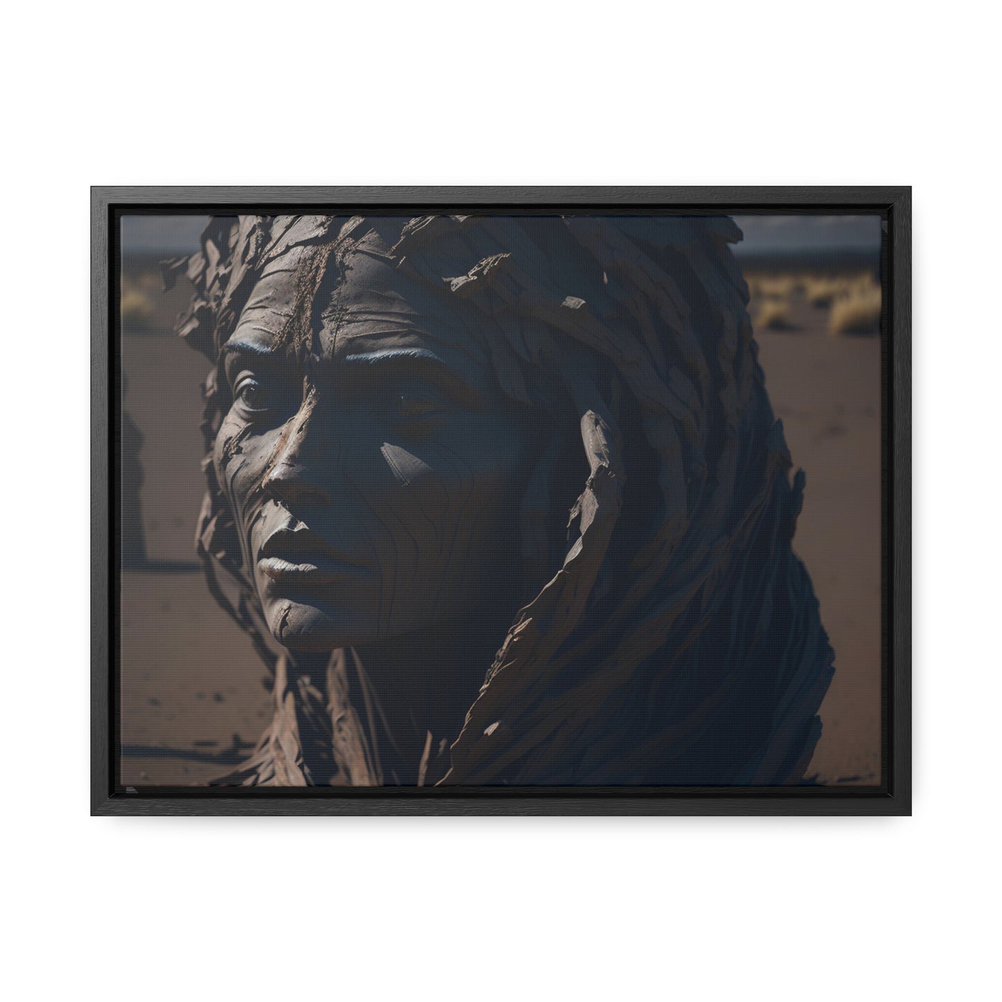 Rusted art Gallery Canvas Wrap artwork depicting a fresh start at life in a barren wasteland