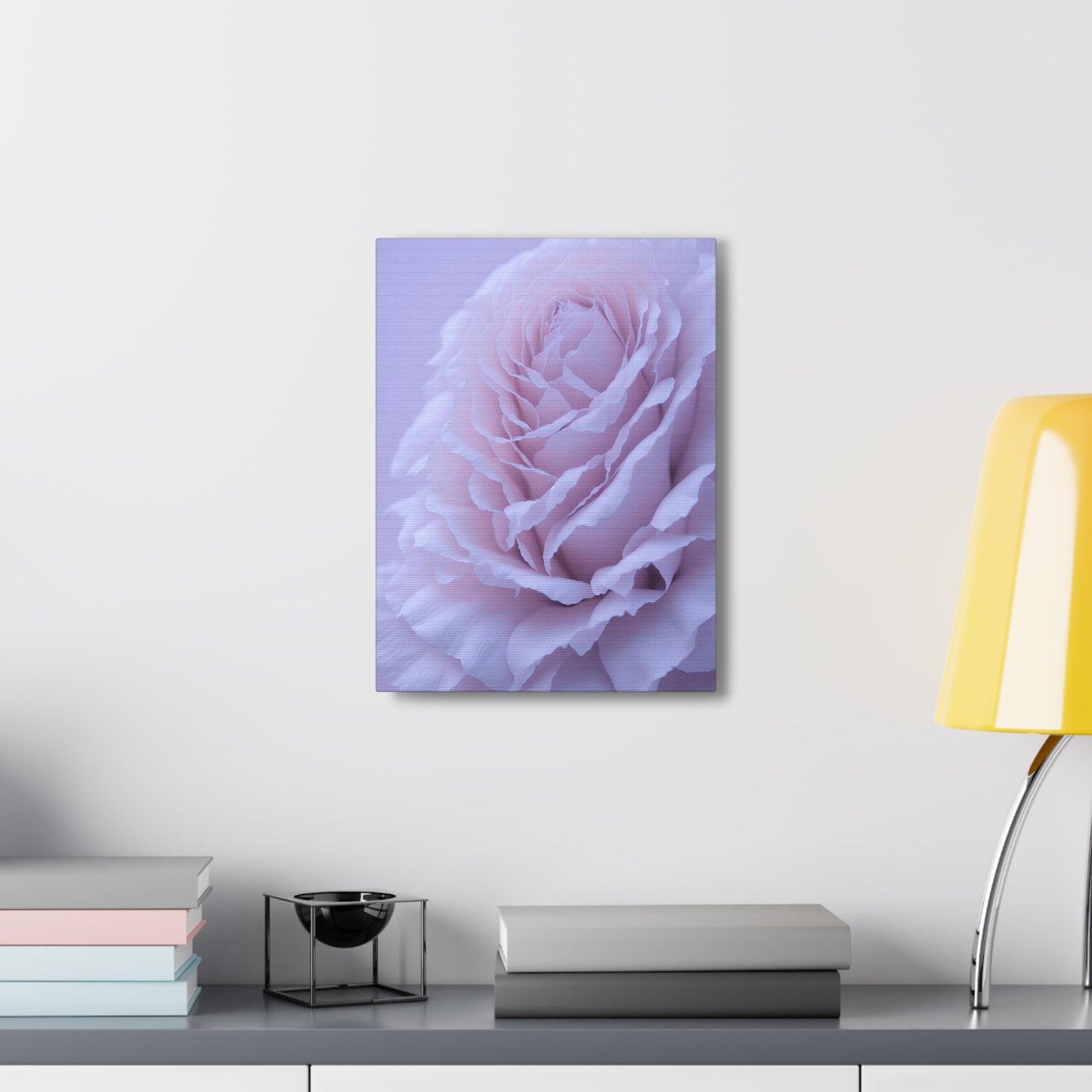 Soft Art White Flower canvas wrap around Soft pink and white print for a soft clean home decor Soft floral art canvas print for the bathroom