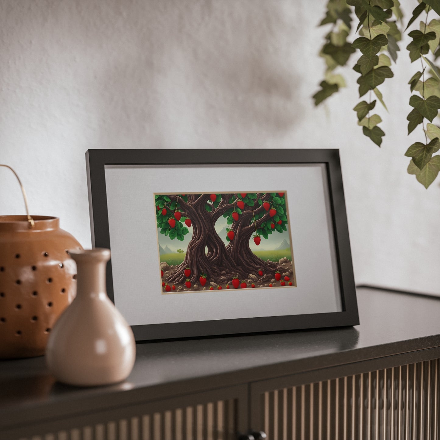 Strawberry Tree framed art kitchen gift restaurant or kitchen dining poster