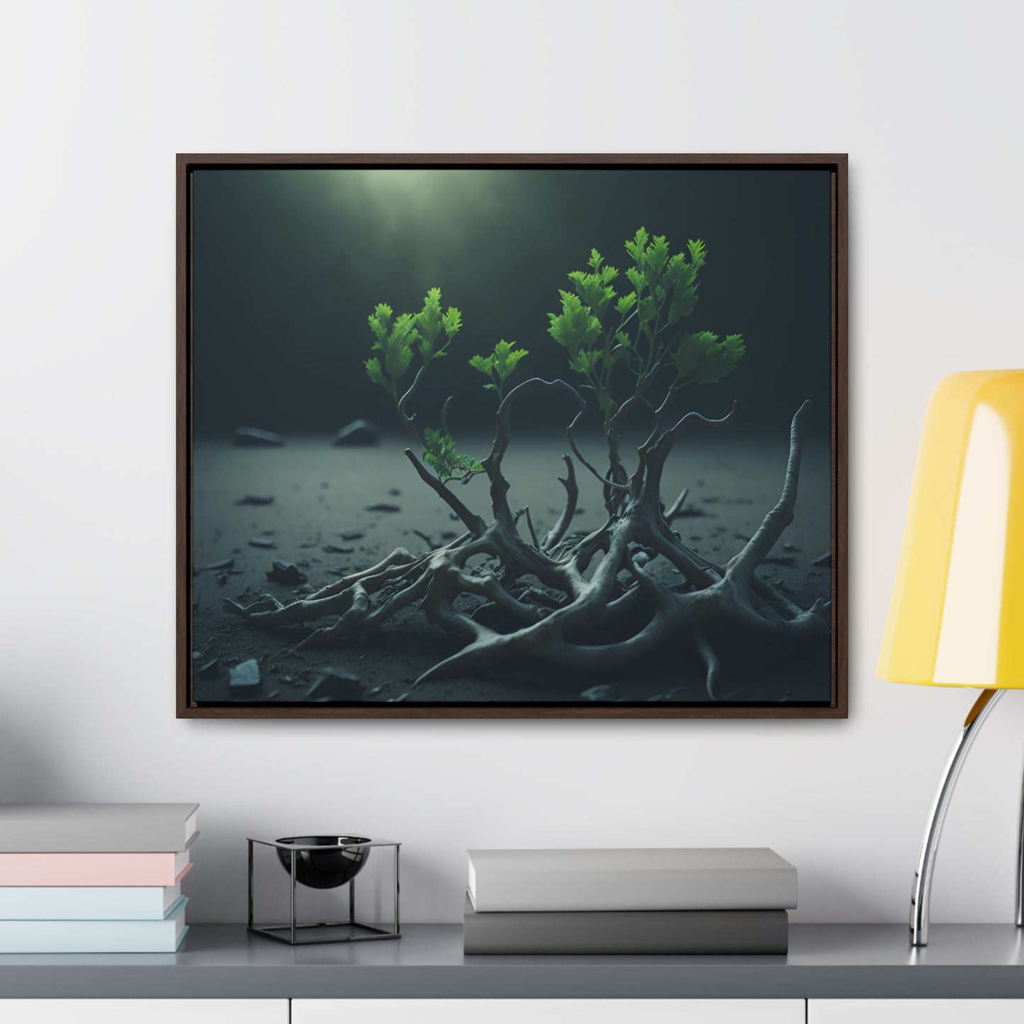 New life Gallery Canvas Wrap artwork depicting a fresh start at life in a barren wasteland