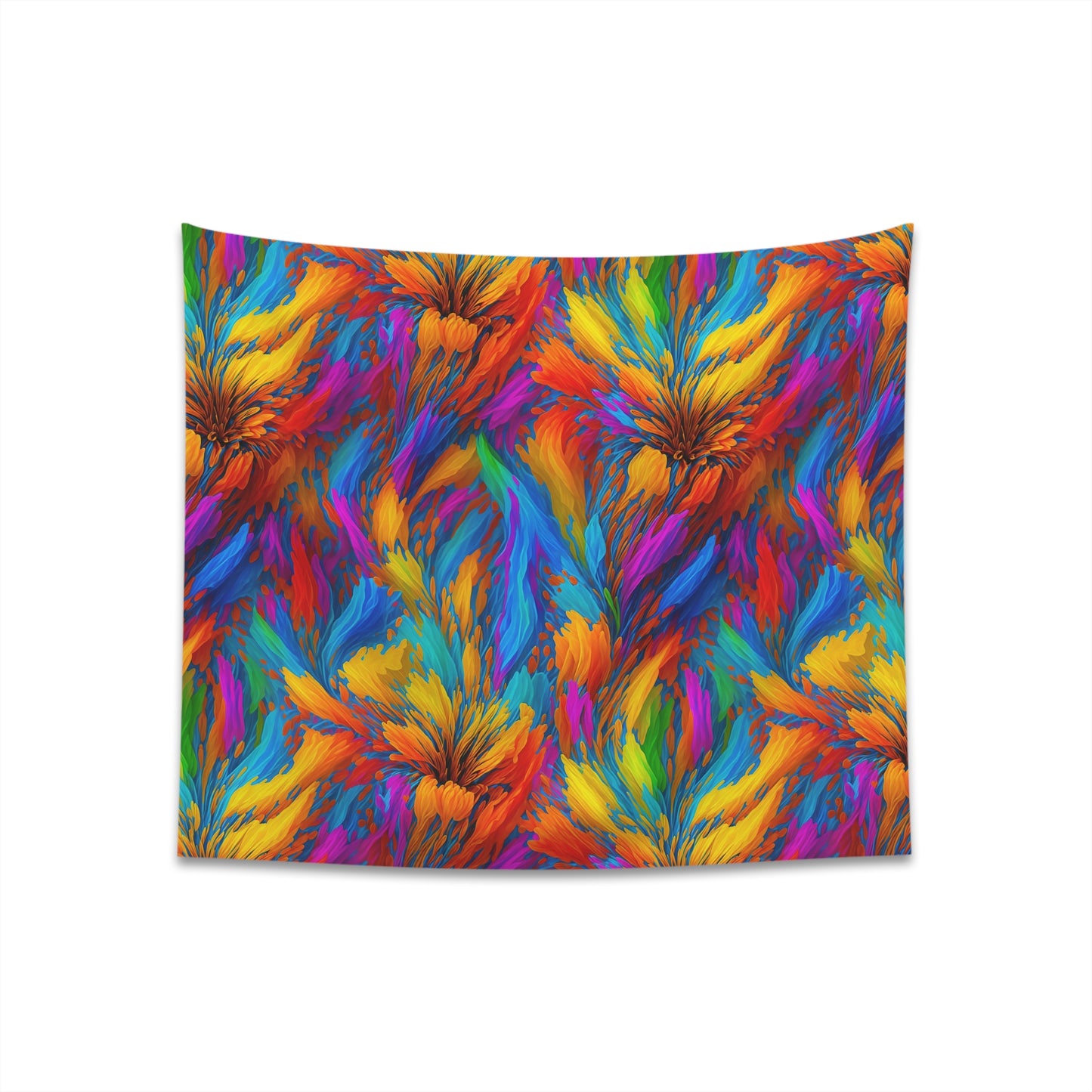 Rainbow Flower Tapestry for the wall for pride and celebrating inclusiveness lgbtq ally wall art gay wall art up to 100 inches show pride