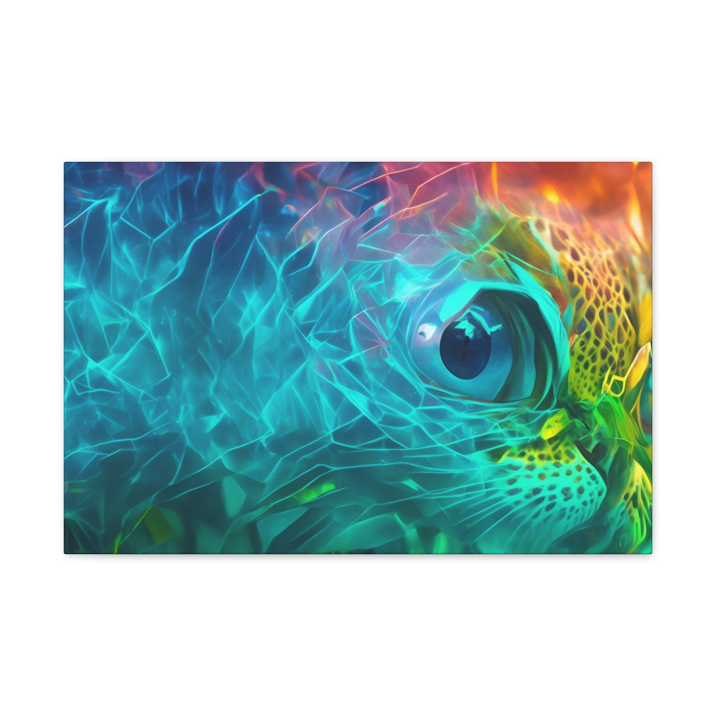 Rainbow wave stretched Canvas Gallery Wraps for the gameroom art gay gift for lgbtq lovers ally femme style art horizontal orientation v3