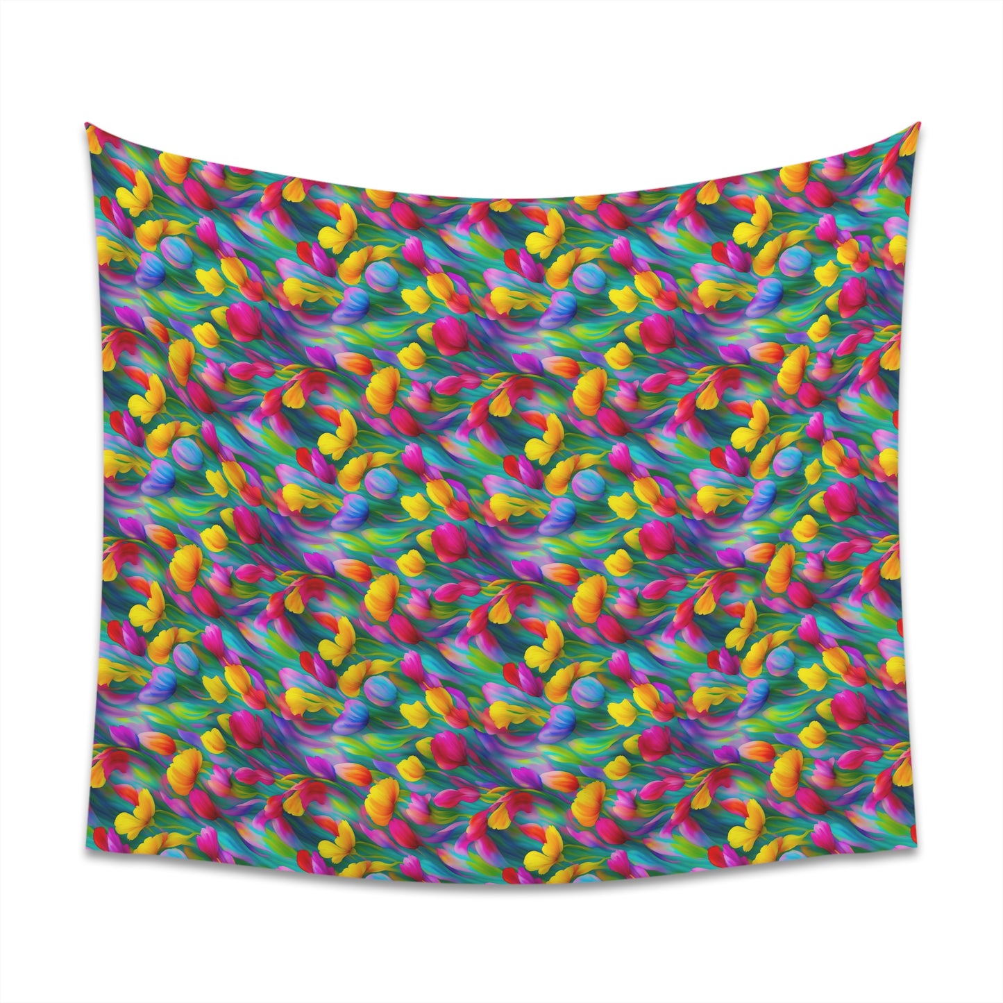 Rainbow Flower Tapestry for the wall for pride and celebrating inclusiveness lgbtq ally wall art gay wall art up to 100 inches show pride v3