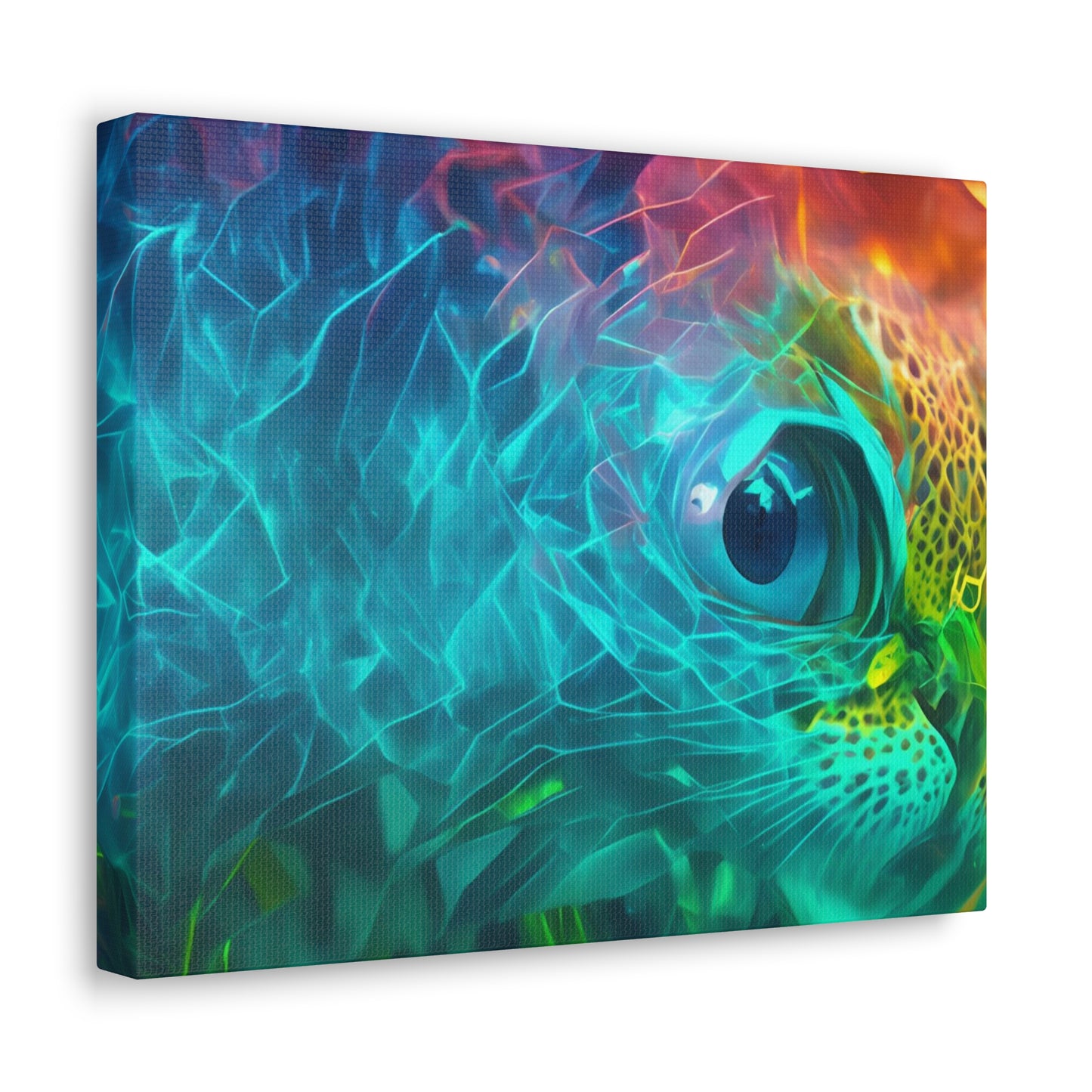 Rainbow wave stretched Canvas Gallery Wraps for the gameroom art gay gift for lgbtq lovers ally femme style art horizontal orientation v3