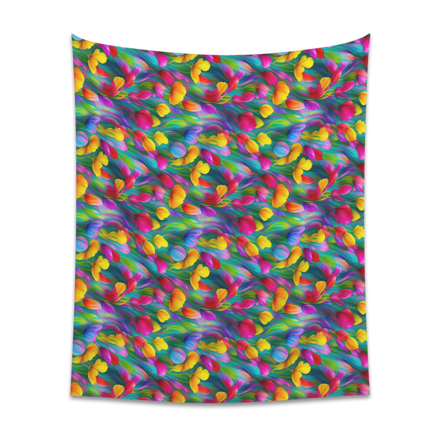 Rainbow Flower Tapestry for the wall for pride and celebrating inclusiveness lgbtq ally wall art gay wall art up to 100 inches show pride v3