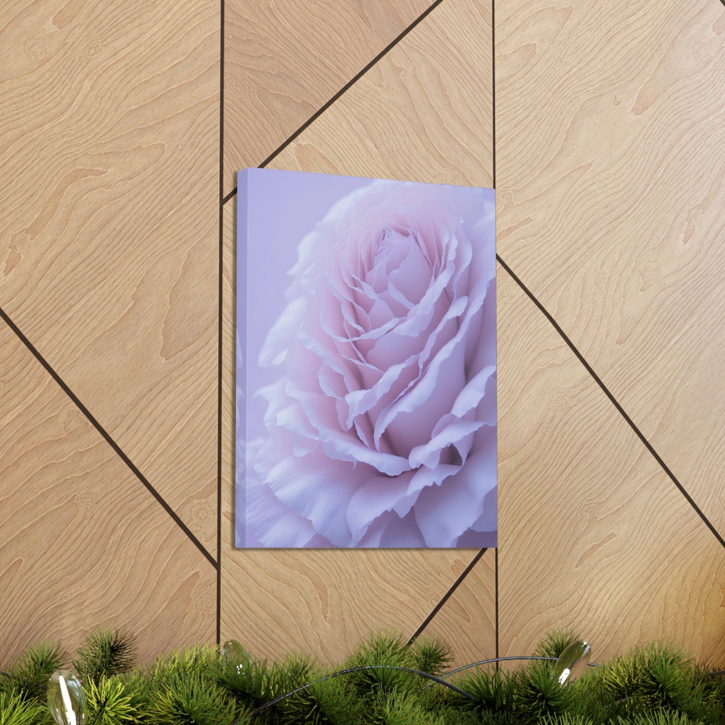 Soft Art White Flower canvas wrap around Soft pink and white print for a soft clean home decor Soft floral art canvas print for the bathroom