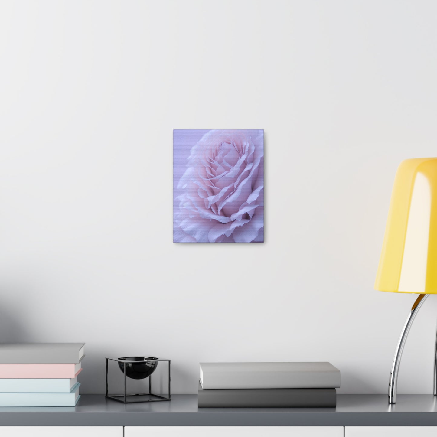 Soft Art White Flower canvas wrap around Soft pink and white print for a soft clean home decor Soft floral art canvas print for the bathroom