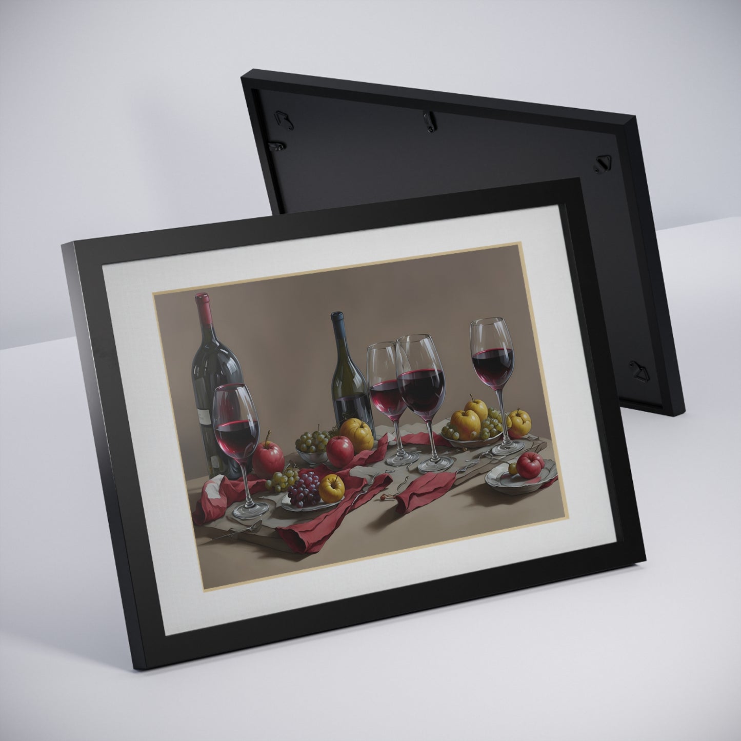 Wine framed art bar gift for mom black for the kitchen dining poster v4