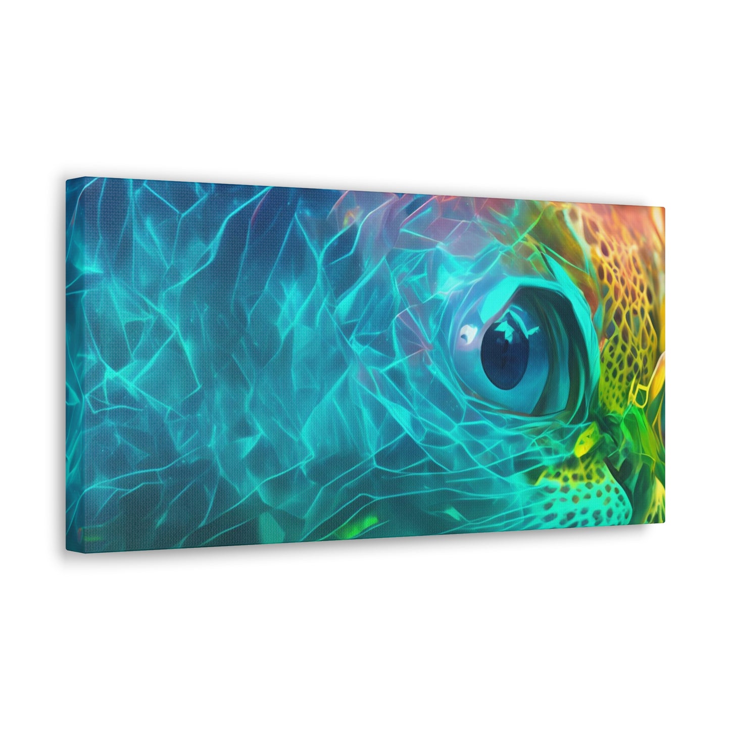 Rainbow wave stretched Canvas Gallery Wraps for the gameroom art gay gift for lgbtq lovers ally femme style art horizontal orientation v3