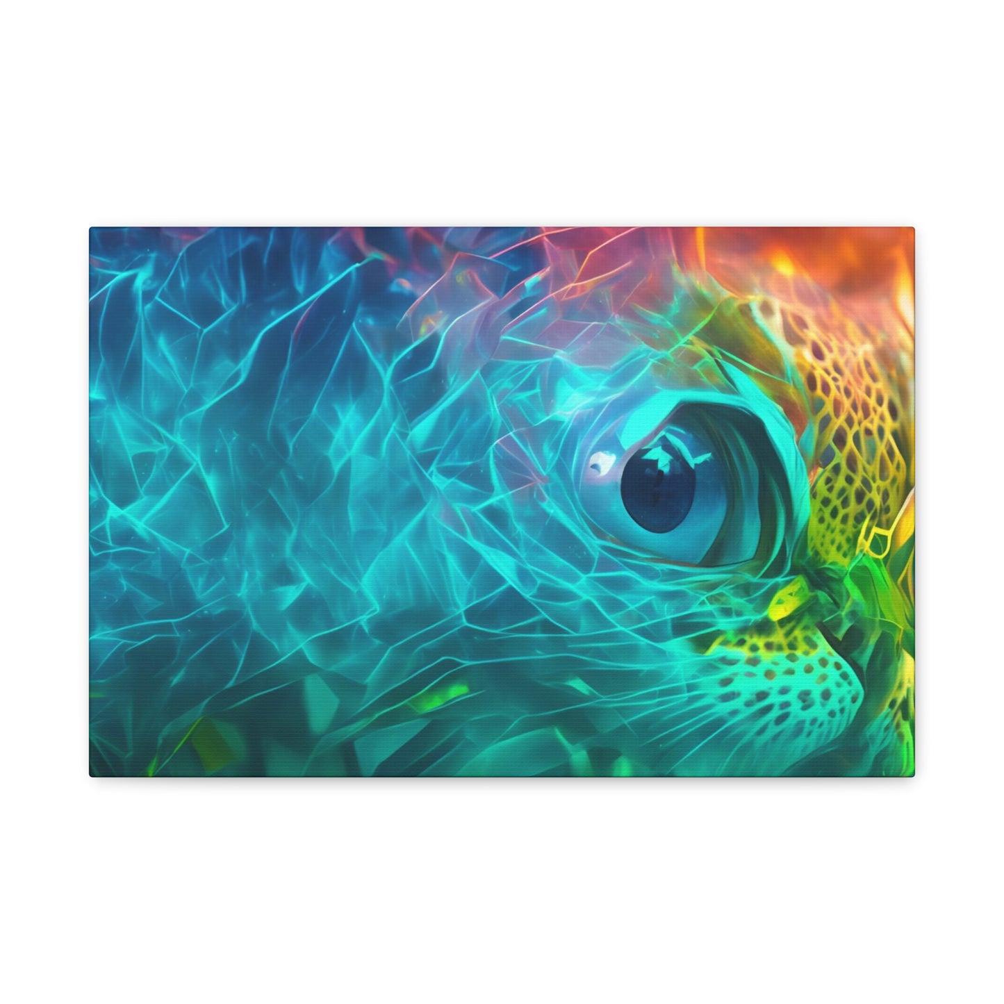 Rainbow wave stretched Canvas Gallery Wraps for the gameroom art gay gift for lgbtq lovers ally femme style art horizontal orientation v3