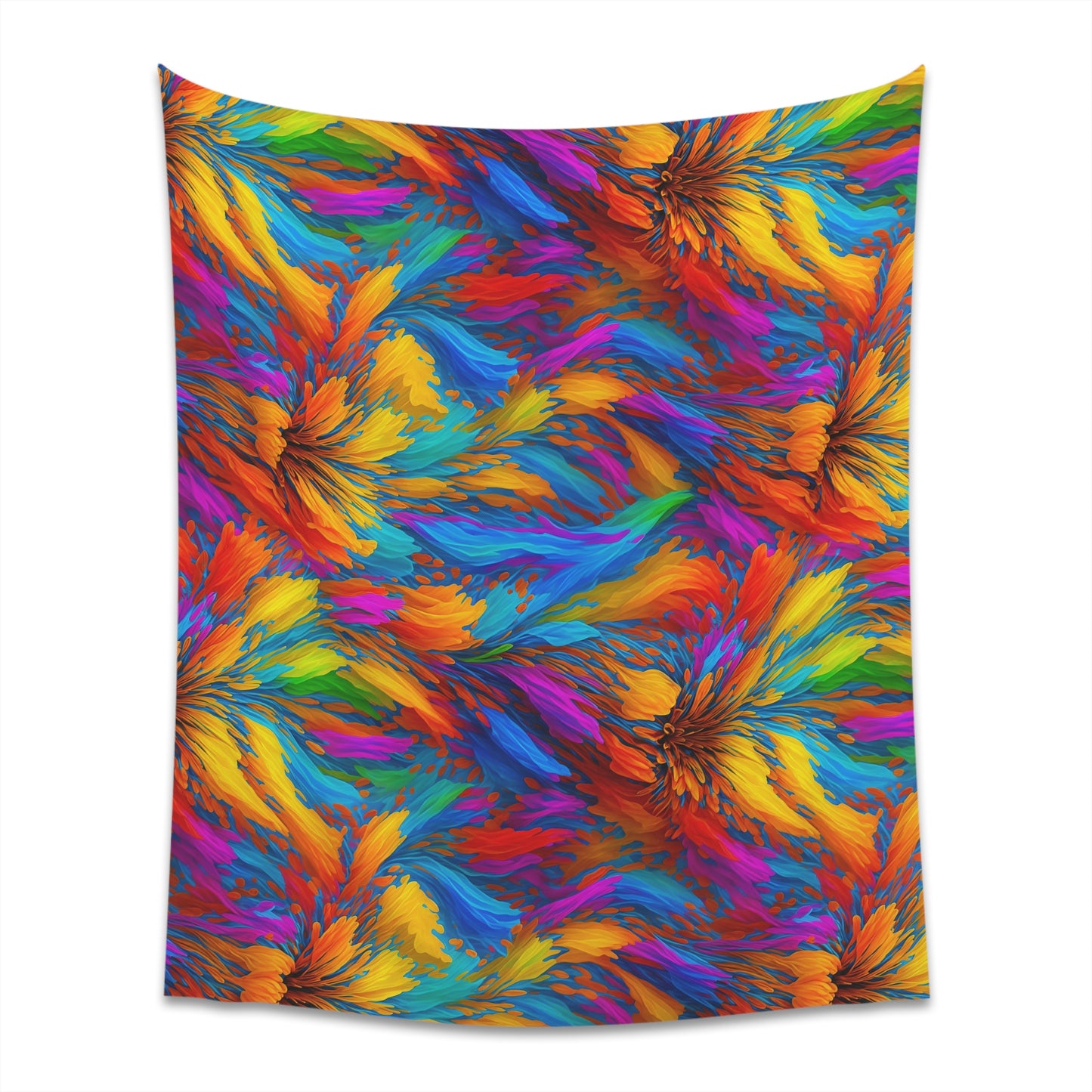 Rainbow Flower Tapestry for the wall for pride and celebrating inclusiveness lgbtq ally wall art gay wall art up to 100 inches show pride