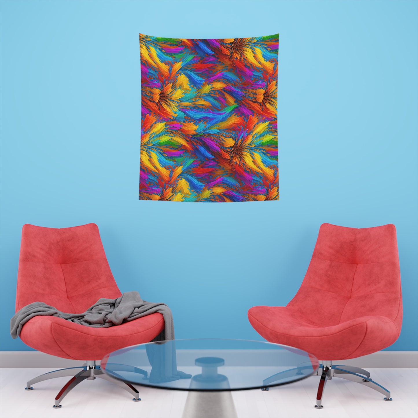 Rainbow Flower Tapestry for the wall for pride and celebrating inclusiveness lgbtq ally wall art gay wall art up to 100 inches show pride