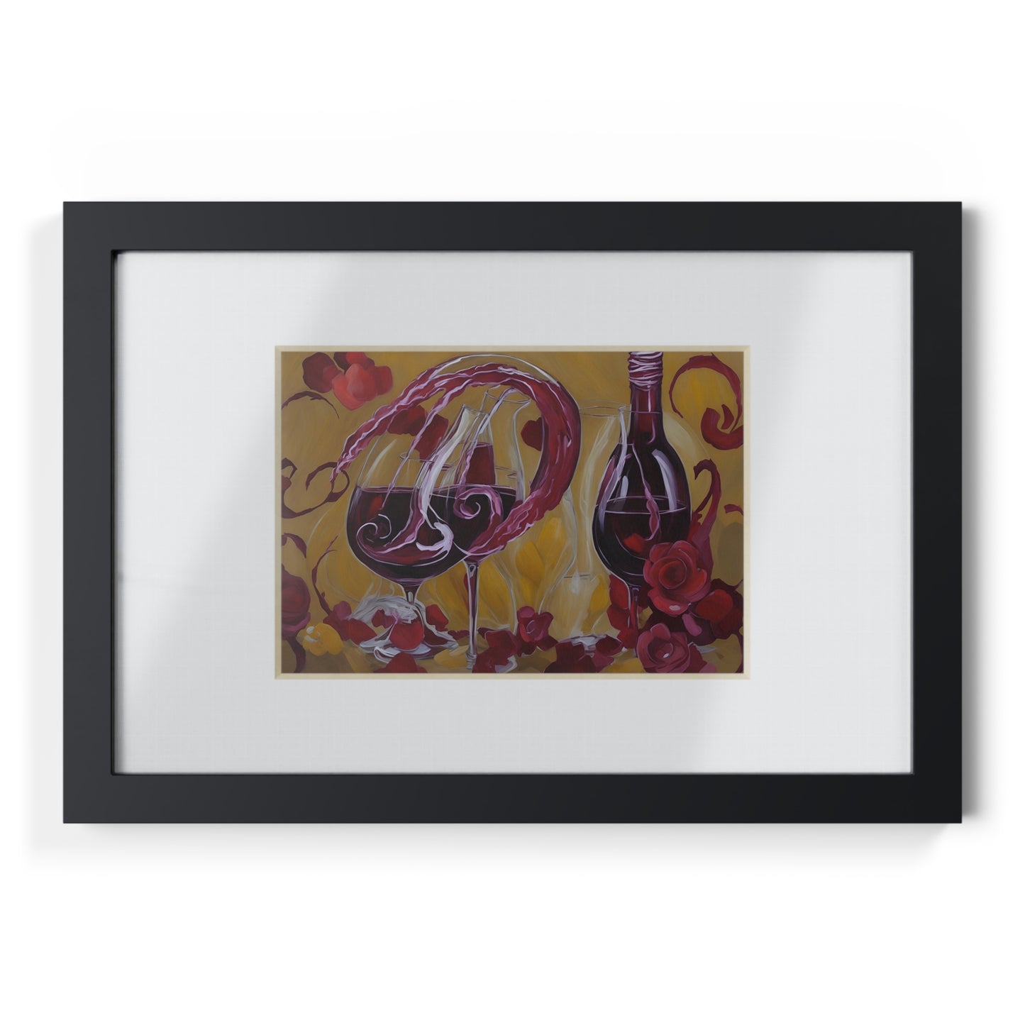 Wine framed art bar gift for mom black for the kitchen dining room poster v7