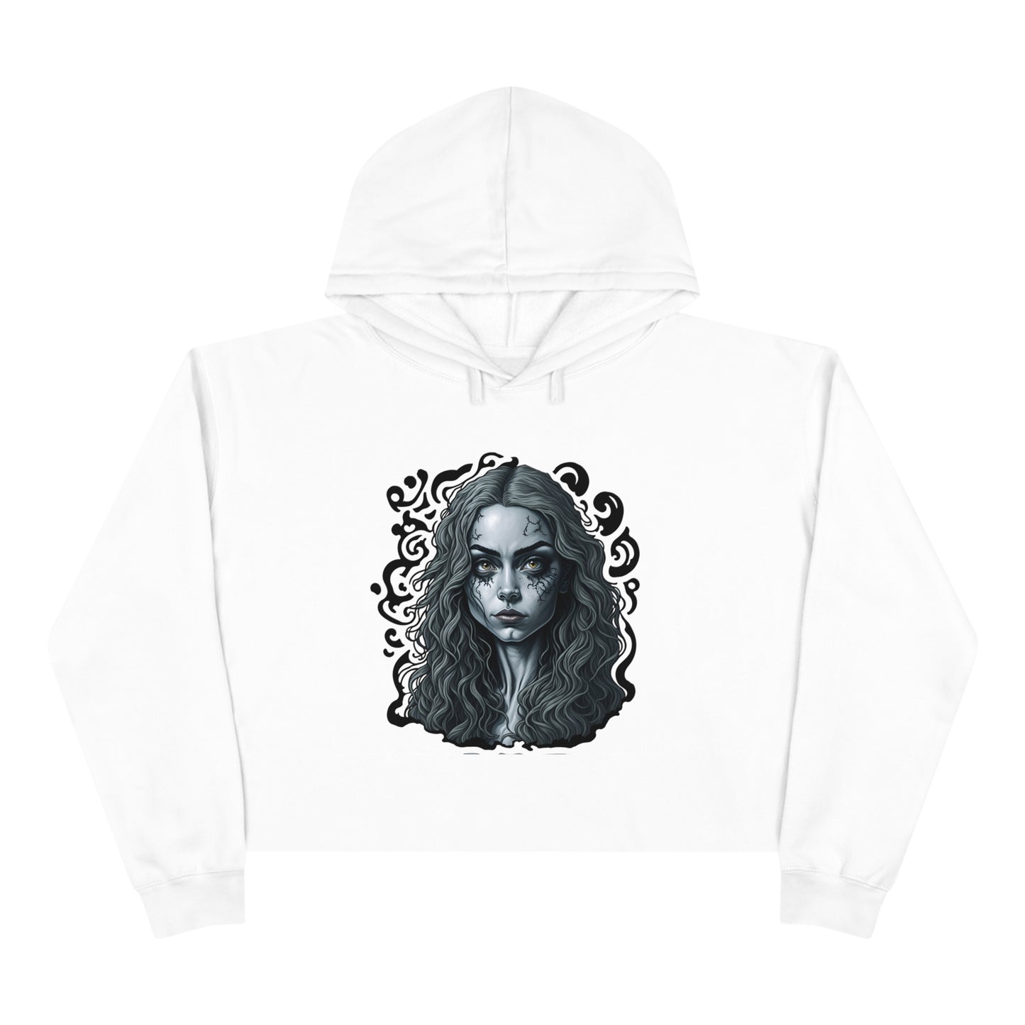 Dark Alice Crop Hoodie for Goth alice in wonderland fans Gothic wonderland alternative alice in alternative wonderland v6