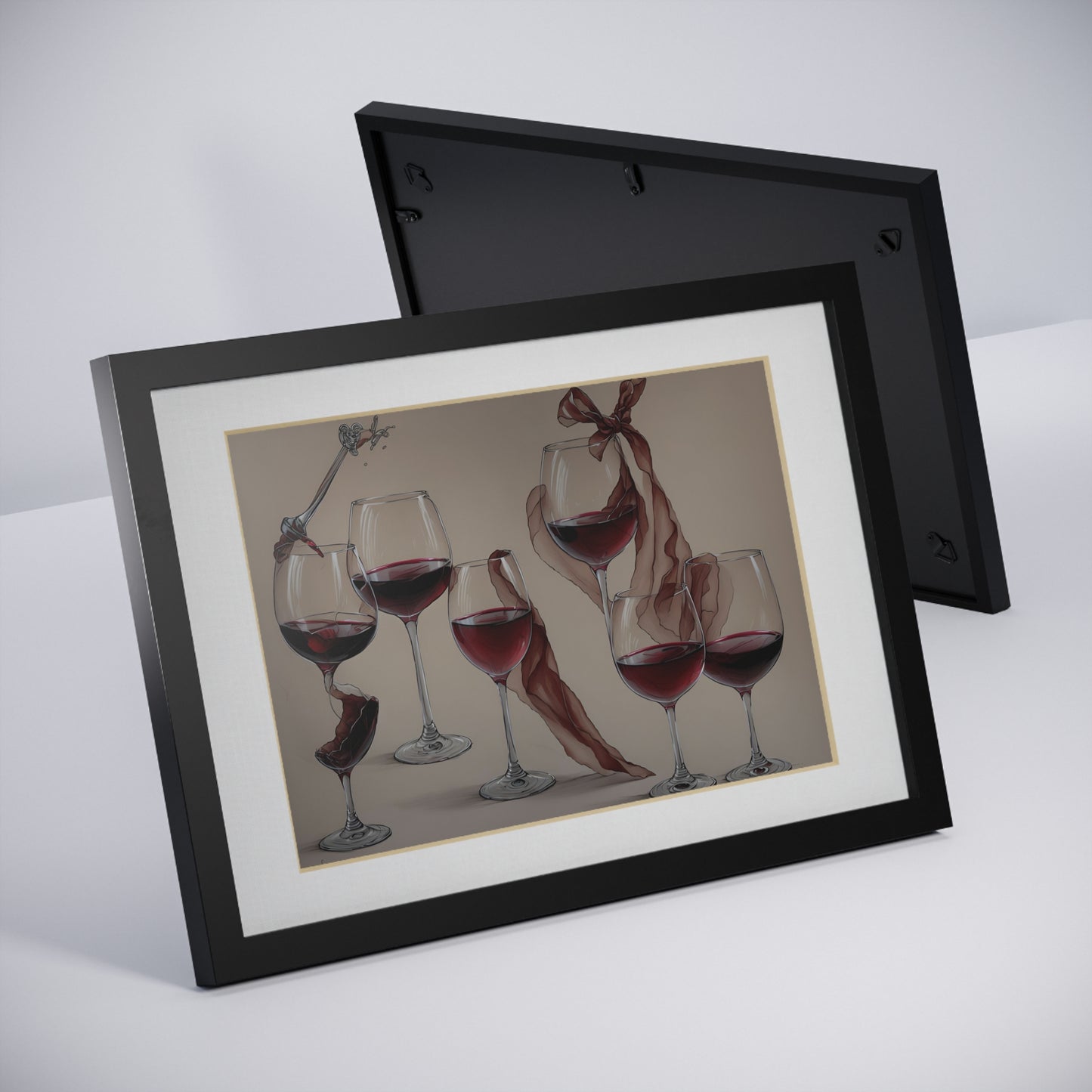 Wine framed art bar gift for mom black for the kitchen dining room poster v10