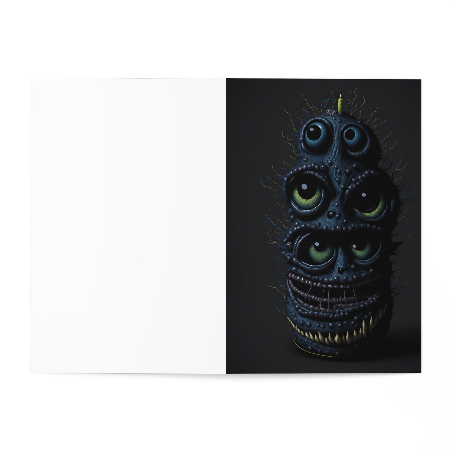 Happy Birthday Monster Greeting Cards (7 pcs) Design 3 of 15