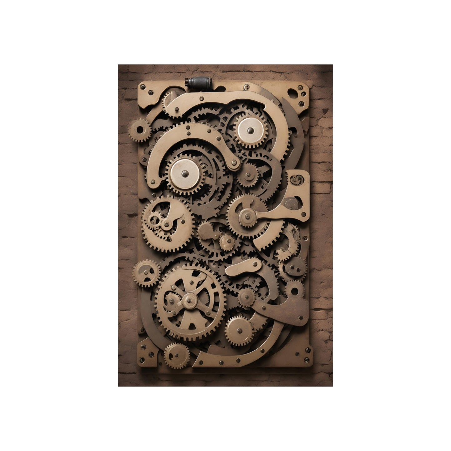 Steampunk Sign hanging poster Premium Matte Vertical Posters for the man cave library bar art garage v1