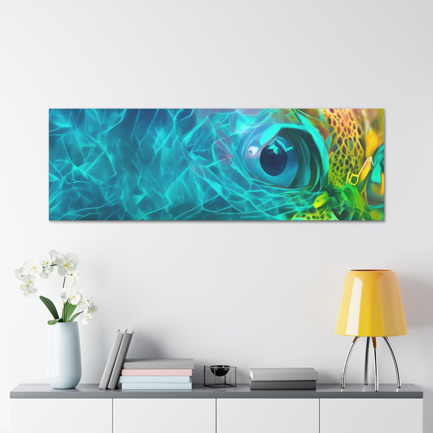 Rainbow wave stretched Canvas Gallery Wraps for the gameroom art gay gift for lgbtq lovers ally femme style art horizontal orientation v3