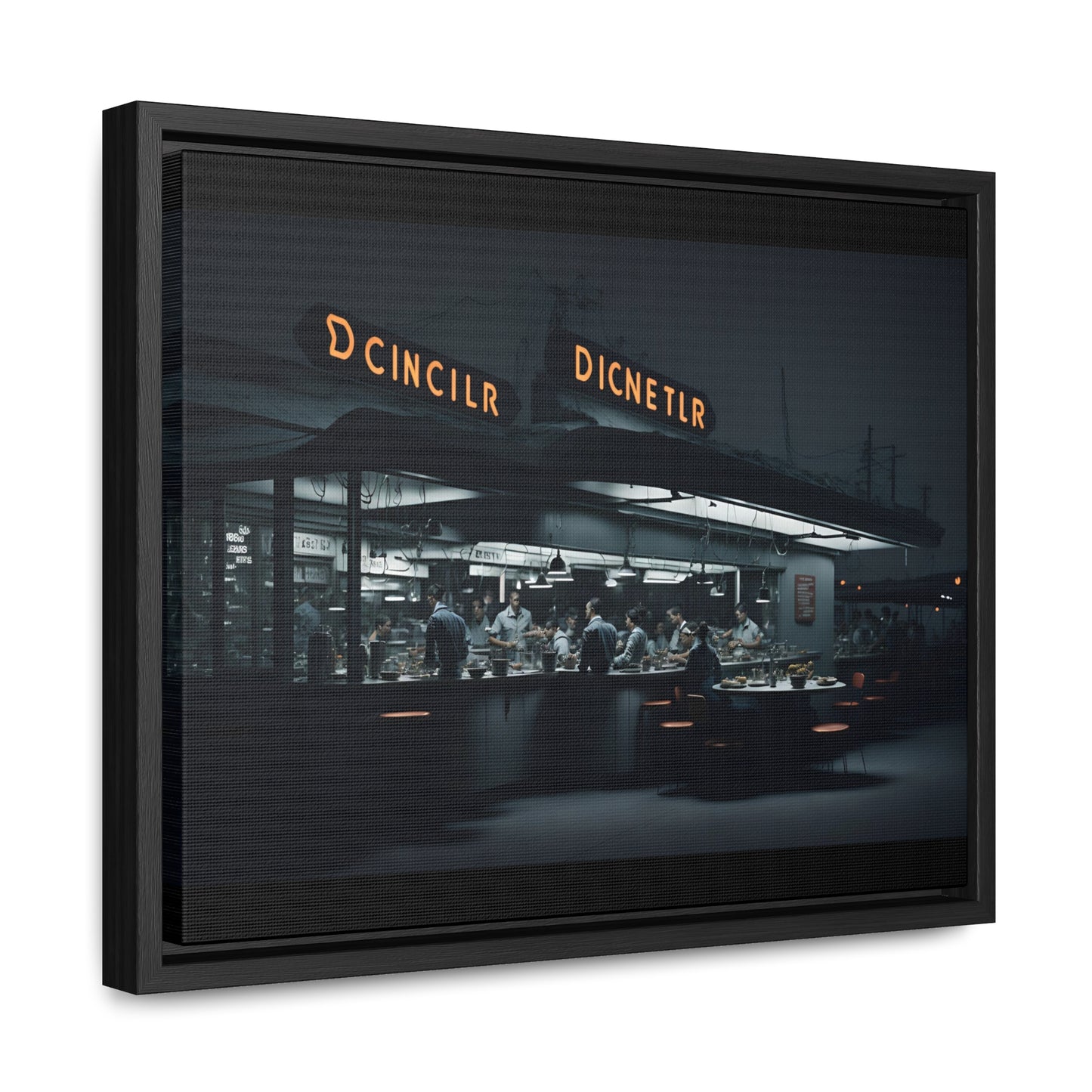 Drive-In Diner Dreams Nostalgic Dystopian Collection of Retro Wall Art Gallery Canvas Wraps Horizontal Frame v1/6