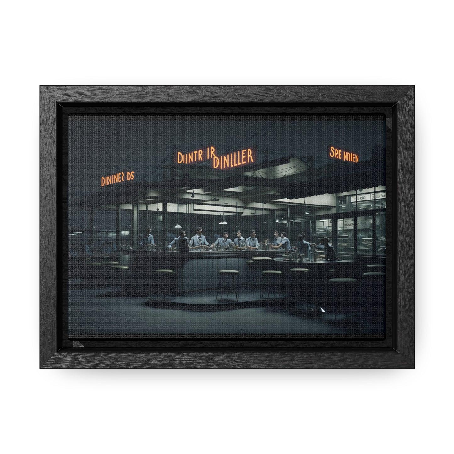 Drive-In Diner Dreams Nostalgic Dystopian Collection of Retro Wall Art Gallery Canvas Wraps Horizontal Frame v3/6