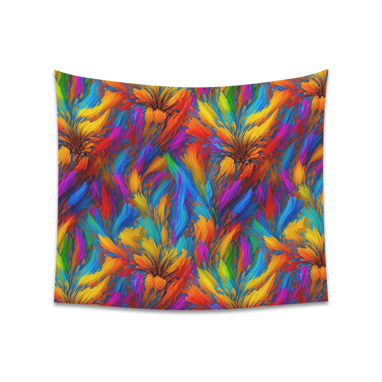 Rainbow Flower Tapestry for the wall for pride and celebrating inclusiveness lgbtq ally wall art gay wall art up to 100 inches show pride