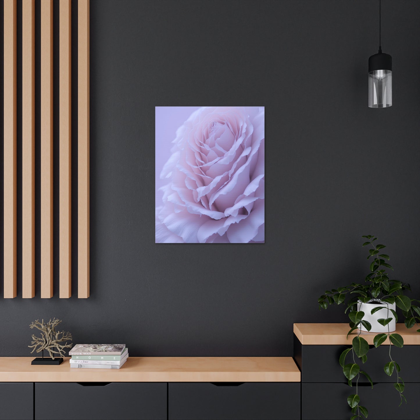 Soft Art White Flower canvas wrap around Soft pink and white print for a soft clean home decor Soft floral art canvas print for the bathroom