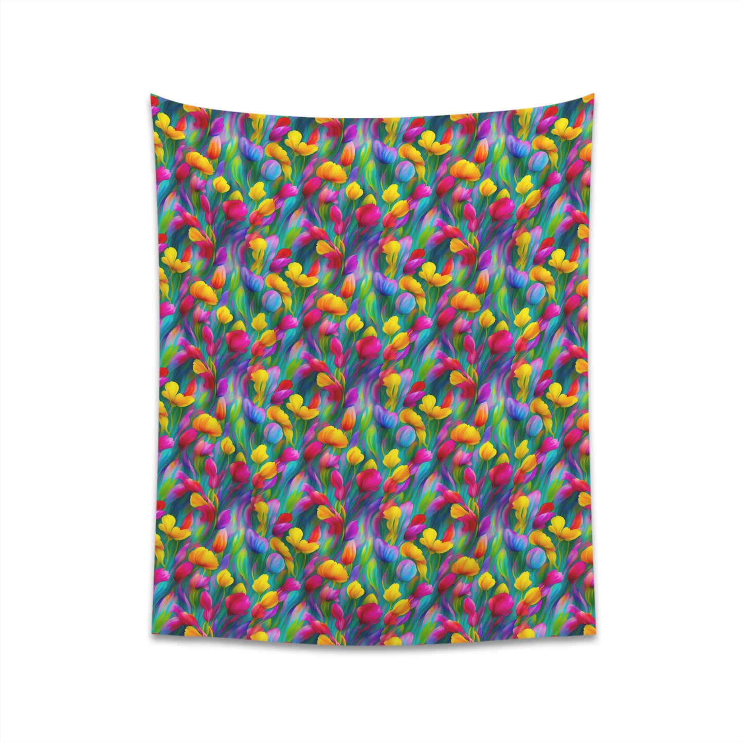 Rainbow Flower Tapestry for the wall for pride and celebrating inclusiveness lgbtq ally wall art gay wall art up to 100 inches show pride v3