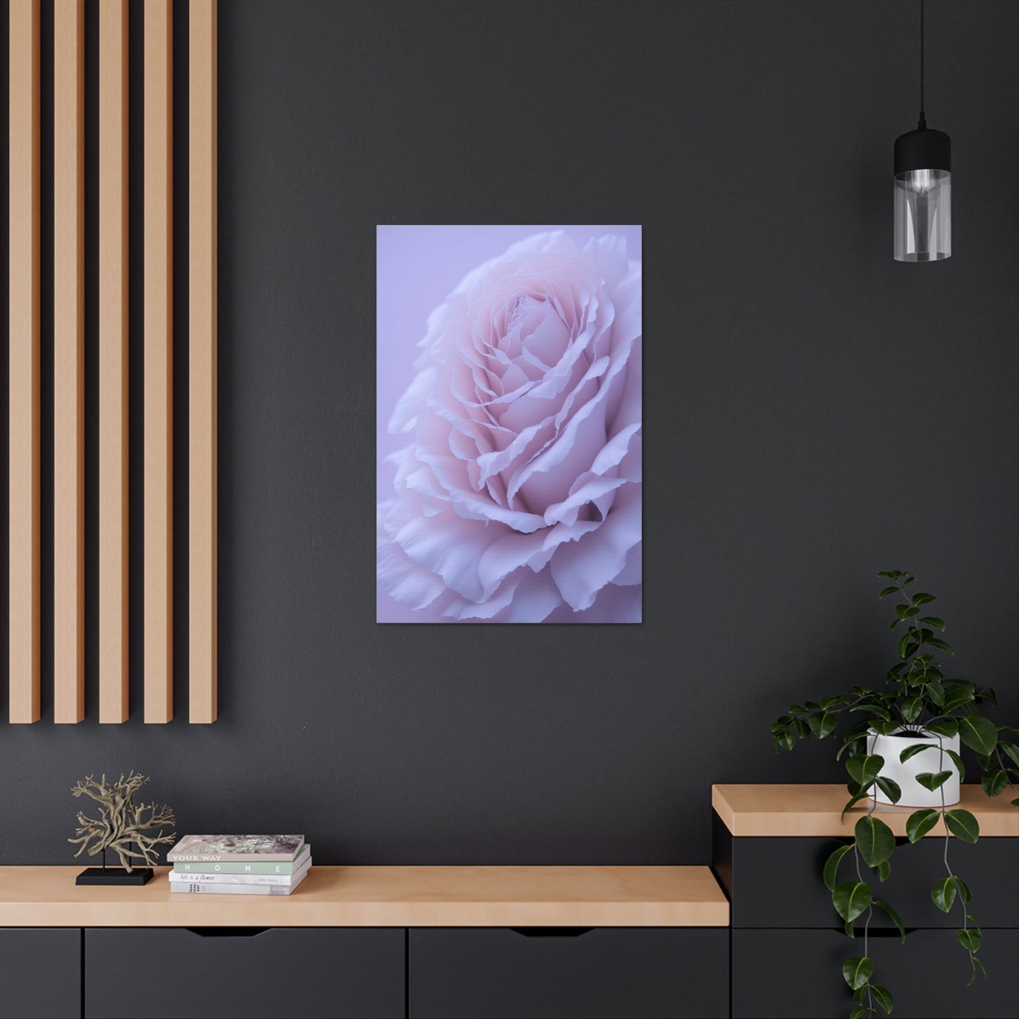 Soft Art White Flower canvas wrap around Soft pink and white print for a soft clean home decor Soft floral art canvas print for the bathroom