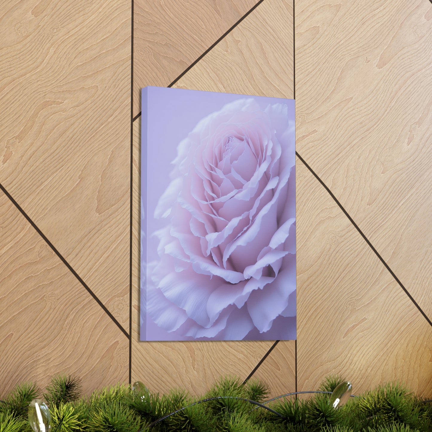 Soft Art White Flower canvas wrap around Soft pink and white print for a soft clean home decor Soft floral art canvas print for the bathroom