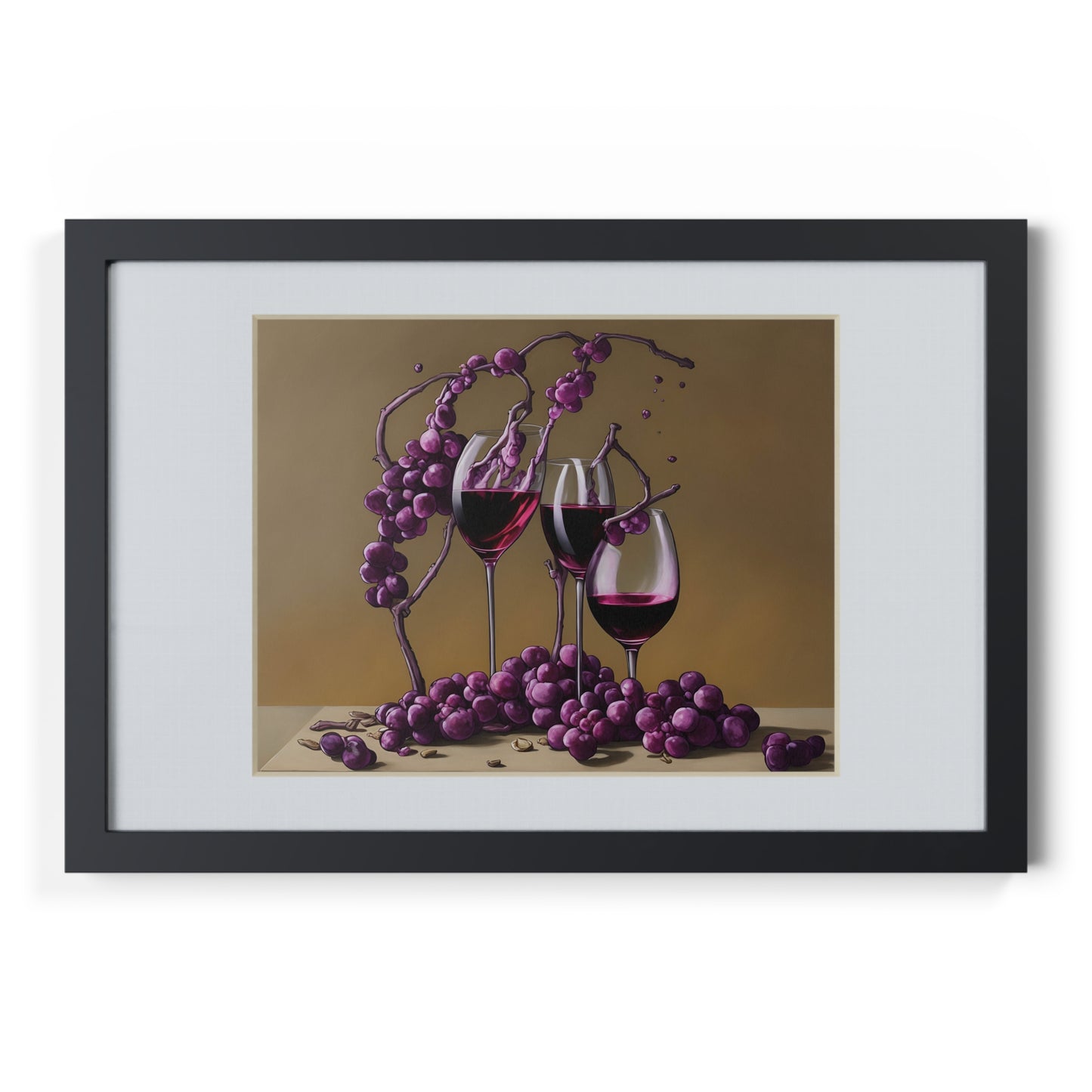 Wine framed art bar gift for mom black for the kitchen dining poster v9