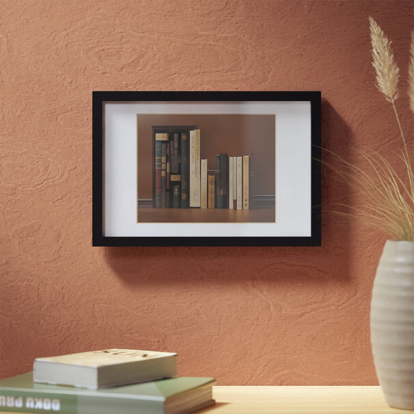 Unhidden door framed art library bookshelf studio study office poster teacher v2